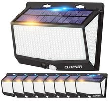 468 LED Solar Powered PIR Motion Sensor Lights Outdoor Garden Security Wall Lamp