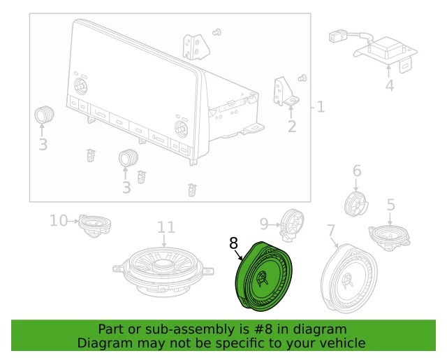 Пара динамиков для задней правой или левой двери 22-24 HONDA CIVIC OEM 8A420T20A01 x 2 - Изображение 3 из 4