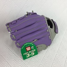 Wilson T-Ball Glove Mitt 10" Girls Purple AD200 CAT10 Ages 3-5 All Positions New