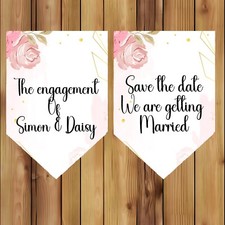 Personalised Engagement Bunting, Personalised Party Bunting,  decoration gift