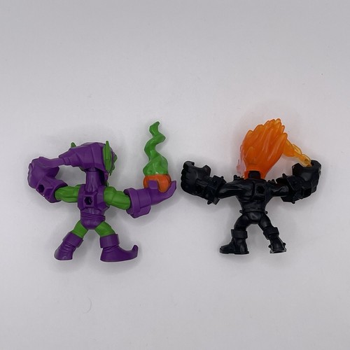 Marvel Super Hero Mashers Mini Figures Bundle inc Ghost Rider & Green Goblin 3" - Picture 2 of 2