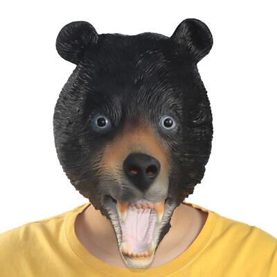 Realistische Bärenmaske Faschingsmaske Bärenkopfmaske für Kostüm