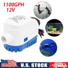 Automatic Boat Marine Bilge Pump 12V 1100GPH Submersible Electric Water Pump US