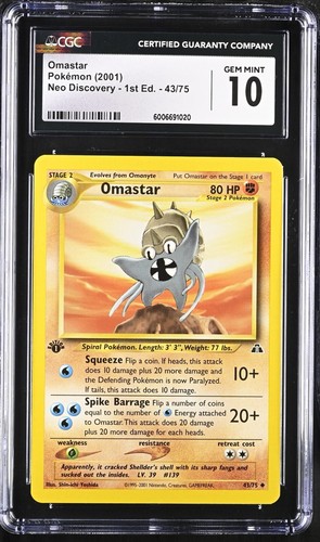 Omastar (1st Edition) graded CGC 10 for sale on eBay