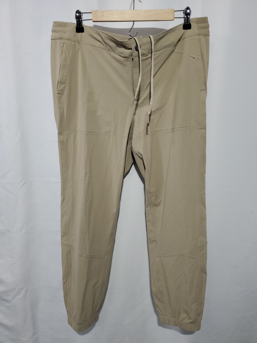 The North Face Pants Womens Khaki Nylon Elastic Cuff Leg Ripstop Size 16
