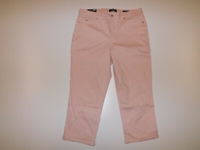 pink denim capris