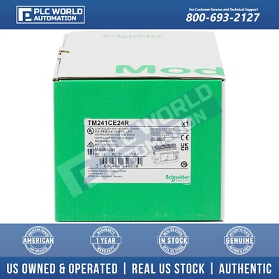 Schneider Electric TM241CE24R Modicon M241, 24 I/O, Relay Outputs, Brand New