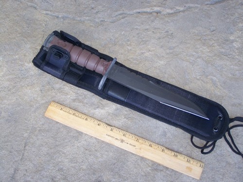 Funda vaina se adapta a OKC-3S OKC3S para cuchillo bayoneta Bollo KaBar MOLLE negro - Imagen 6 de 7