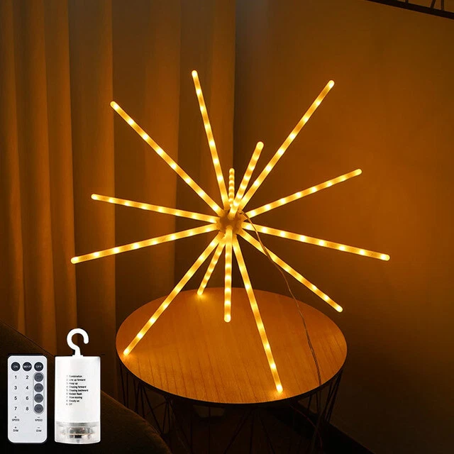 RGB Meteor Firework Lights With Remote Outdoor LED Hanging Starburst Light Decor - Image 4 of 4