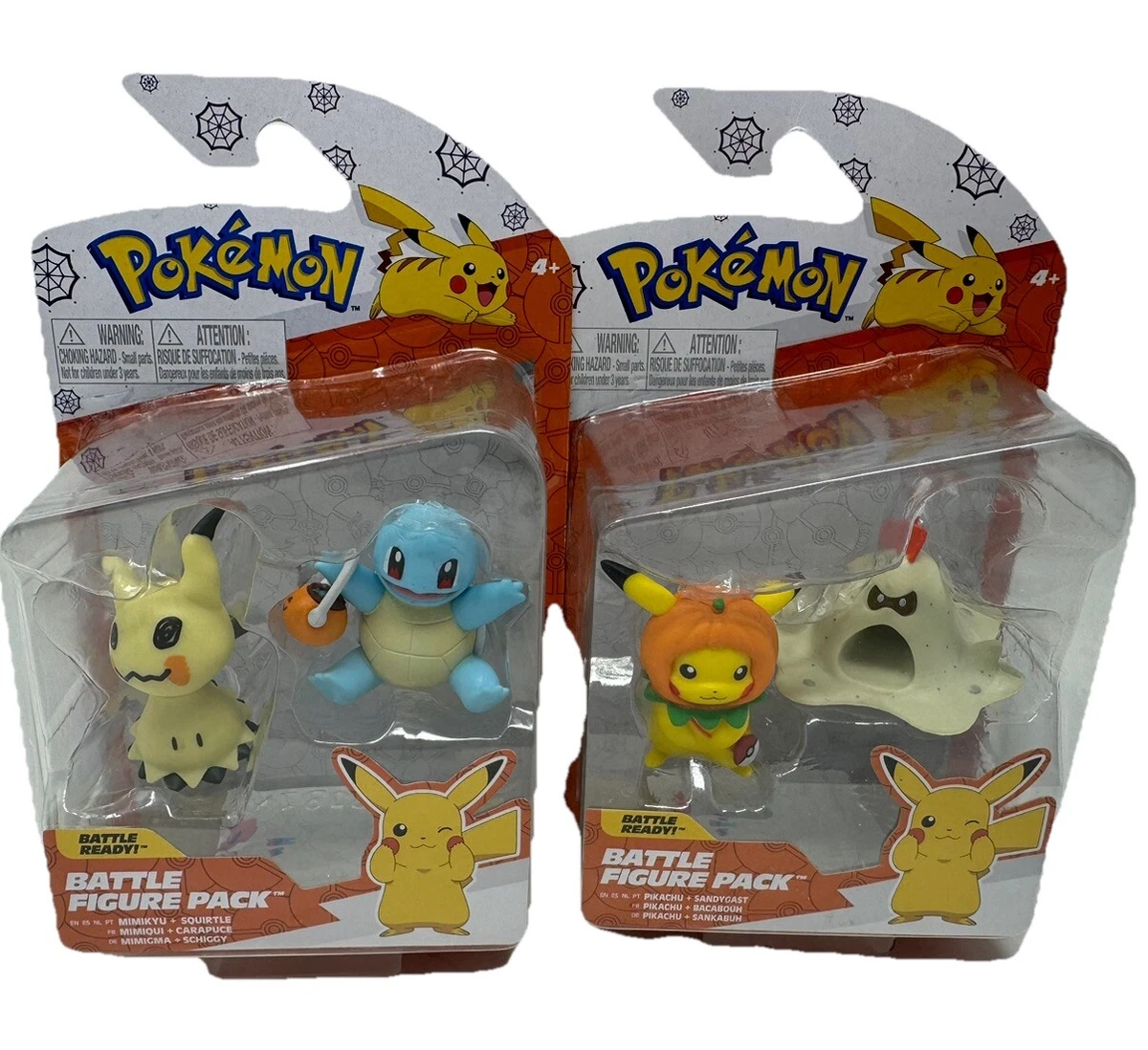 Pokemon PIKACHU MIMIKYU & SQUIRTLE Halloween Special Ed. Battle