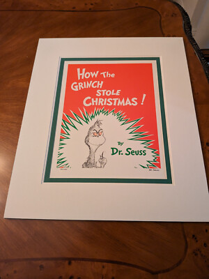 Dr Seuss  THEODOR GEISEL '' How the Grinch Stole Chris..''  MAKE  OFFER #GR16P6DSS
