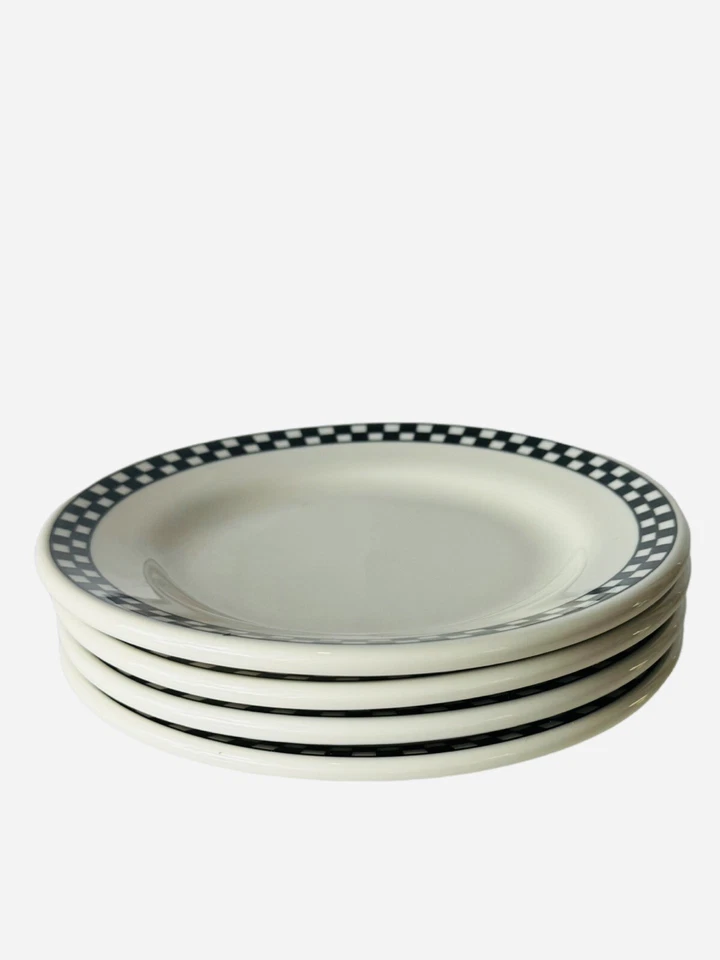 "Juego de 4 platos de ensalada a cuadros The Fiesta Tableware Company 7 1/4""" Foto 2 de 4