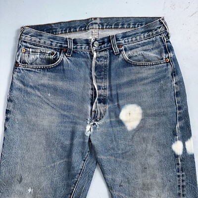 希少80s Levi's 501xxUSA製Authorized Vintage Levis 501 Vintage 80s Redline Selvedge USA XX Jeans Med Wash
