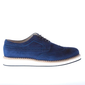 blue suede brogues womens
