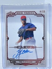 Tre Fletcher 2019 Leaf Trinity CA-TF2 Clear Autograph Red 4/15! Cardinals Auto