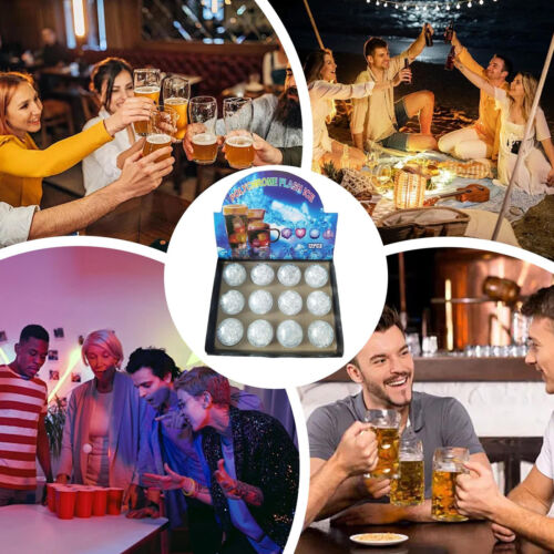 Light Up Ice Cubes for Drinks Waterproof Reusable LED Ice Cubes Color Changing - Picture 9 of 11