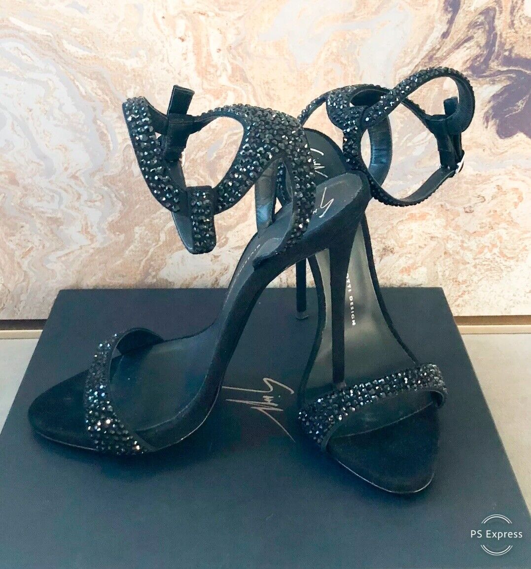 Giuseppe Zanotti Crystal Nero Coline Strap Sandals | eBay Giuseppe Zanotti Crystal Nero Coline Strap Sandals | eBay