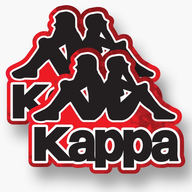 2x KAPPA Logo Vinyl Sticker Decal Sponsor Car Truck Window Apparel