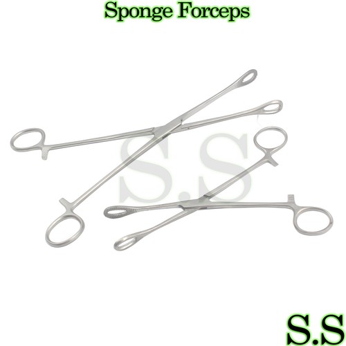 3 Pack 9.5" Straight Sponge Forceps – Locking Surgical Instruments