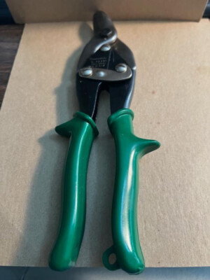 Vintage Sears Companion 9-42771 Right Cut Tin Snips Green Handle Free Shipping