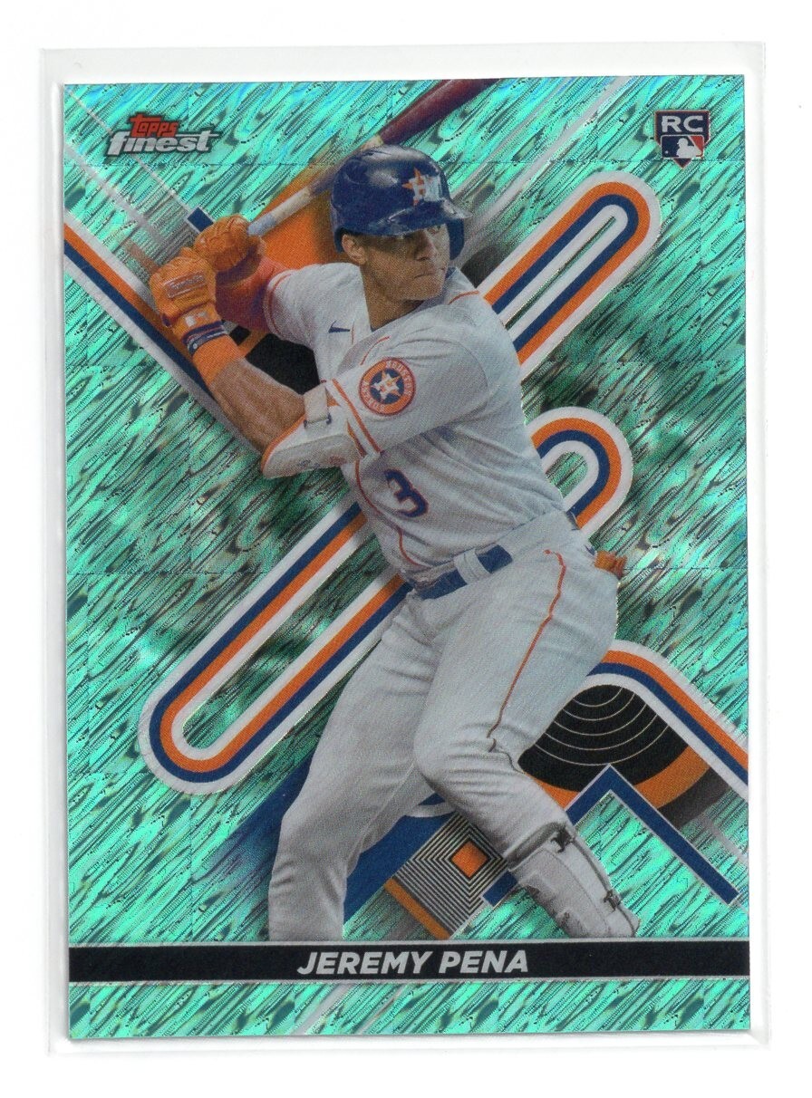 2022 Finest Aqua Shimmer Refractors #9 Jeremy Pena RC 040/175