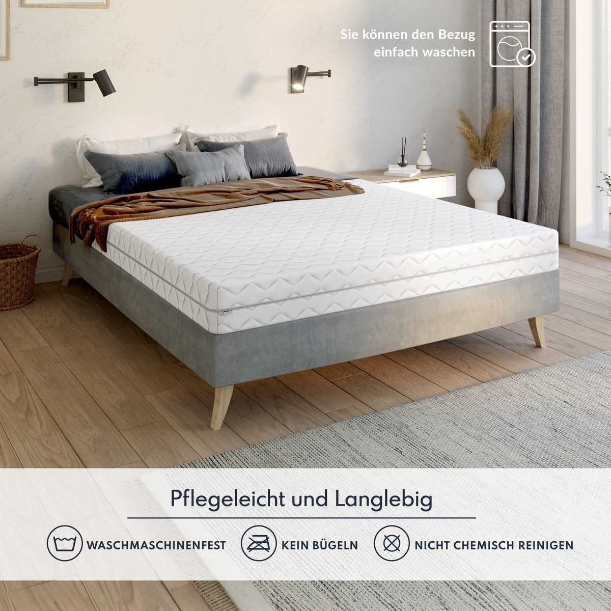 BMM Comfort Materasso 7 Zone 160x200 Cm In Durezza H3 Rigido, Altezza 23 Cm