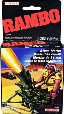 Rambo Savage: Feind Von Rambo,81mm Mortar,Vintage 1985/86,Neu! Neuwertig Kiste