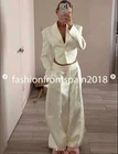 ZARA NEW WOMAN HIGH-WAIST SATIN EFFECT BALLOON PANTS OYSTER WHITE 1255/468/251