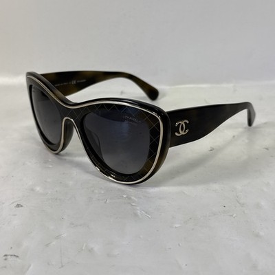 RARE Chanel 5397 Polarized Oversized Cat-eye Sunglasses Brown