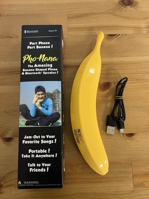 Pho-Nana Banana Shaped Phone & Bluetooth Speaker Yellow Brand NEW.