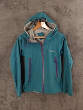 Rab Jacket Women Small Turquoise Arc Rain coat Waterproof Outdoor Hiking Walking