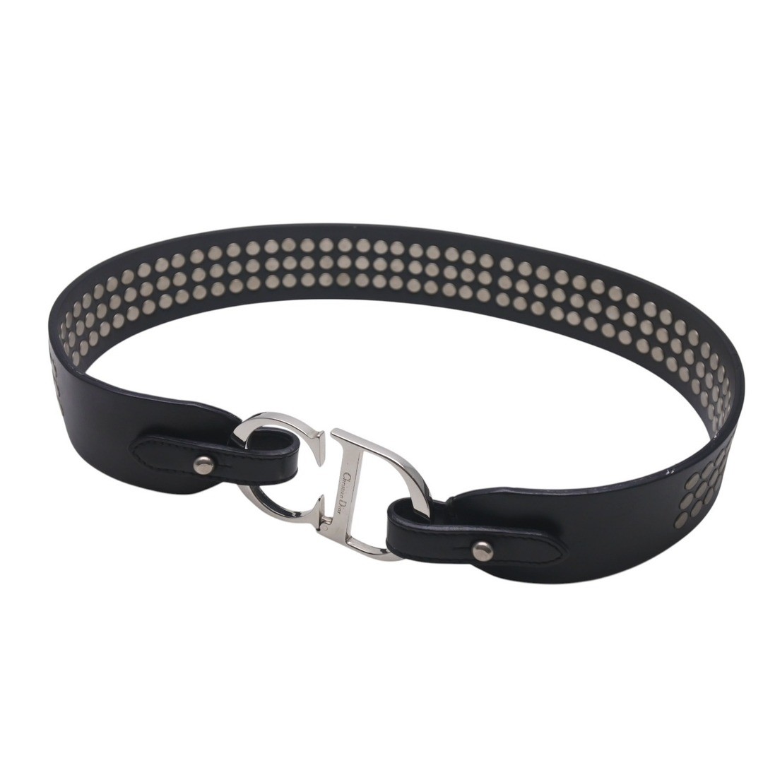 小物 Christian Dior CD Studs Leather Belt Christian Dior studded logo buckle belt — JAMES VELORIA