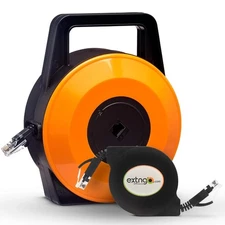 EXTNGO Retractable Network Cable Extender 50 Ft (15 Meter) CAT 6 Ethernet Cable