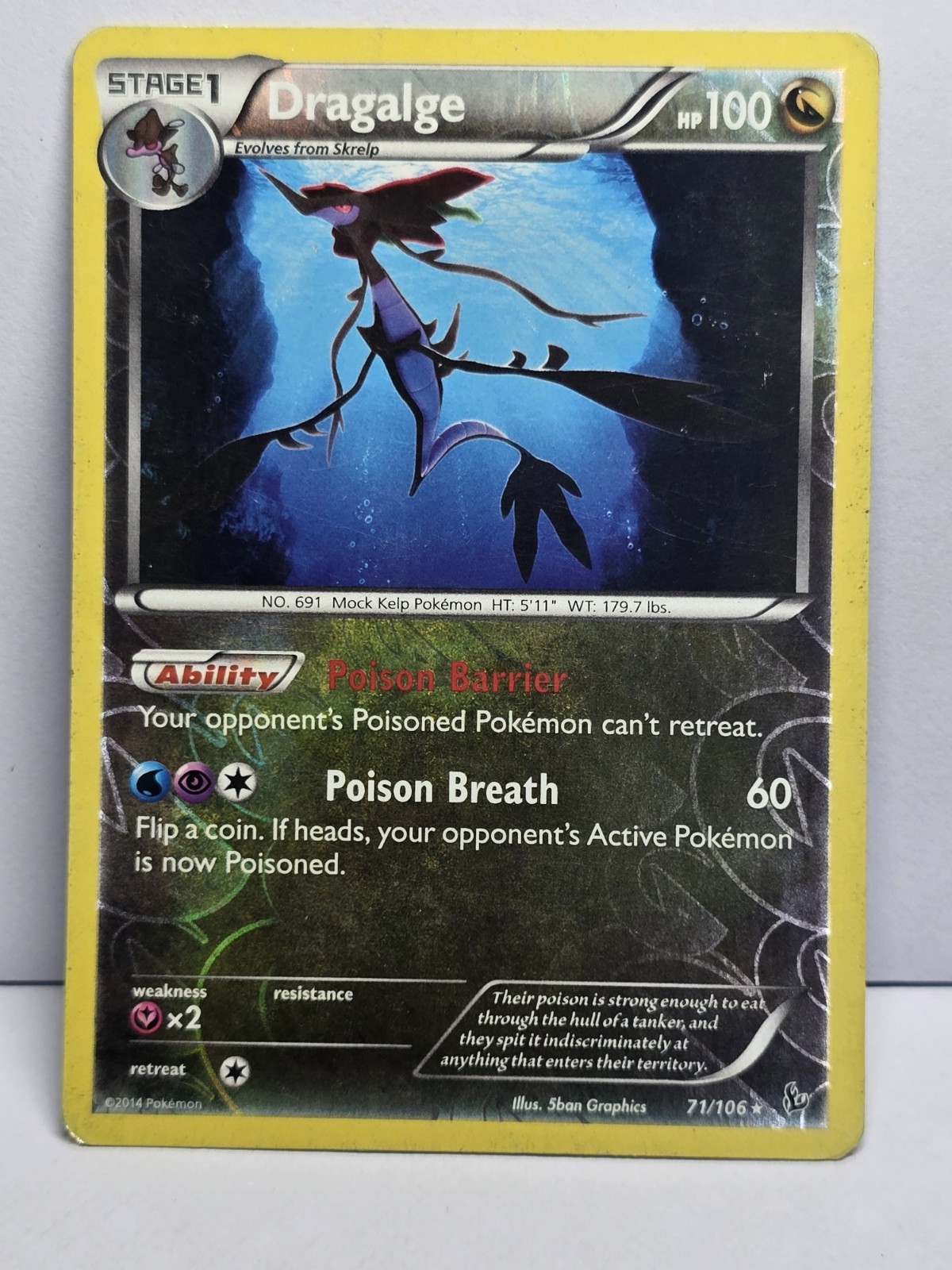 Dragalge 71/106 Flashfire Reverse Holo