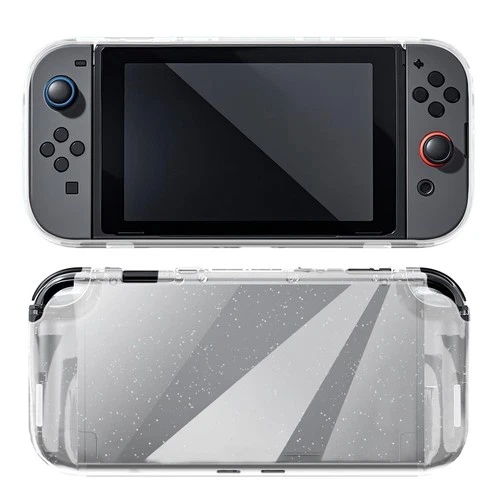 Protective Case for Switch 2 Grip Soft Transparent Sequins Shock Absorption – Ga