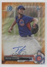 2017 Bowman Chrome Prospect Orange Wave Refractor 13/25 Trevor Clifton Auto 00c9