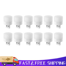 12PCS USB Portable LED Mini Nights Light Small Round Lamp Computer Mobile Power