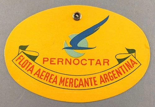 FAMA Flota Aérea Mercante Argentina Airline Luggage Tag Vintage Baggage Label