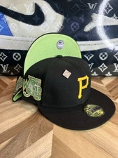 New Era X Capsule Mac Miller Pirates P Pistachio Hat Black Yellow 7 3/8