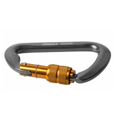 30KN Carabiner Screw Auto Locking Aluminum D-Shape Hook Climbing Rock Camping b