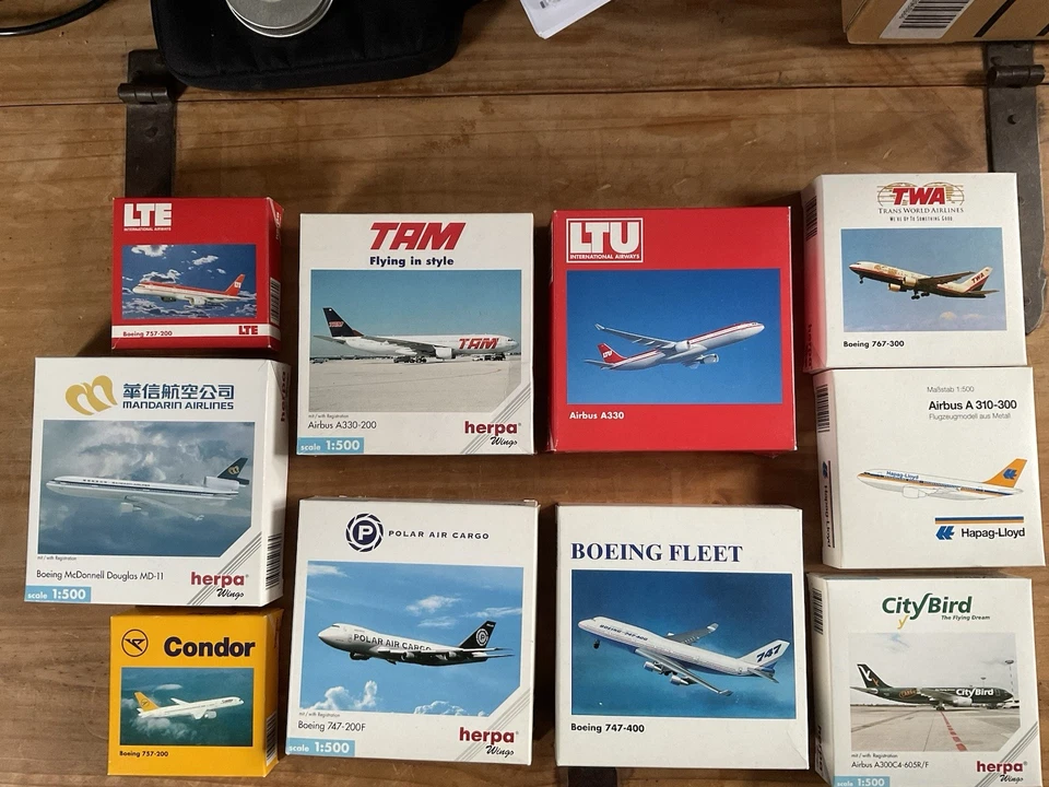 Herpa Wings 10 Modelle OG in 1:500