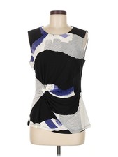 DKNY Women Gray Sleeveless Blouse M