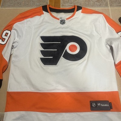 Men s Medium Flyers Jersey #79 No Name Fanatics White Orange NHL Hockey