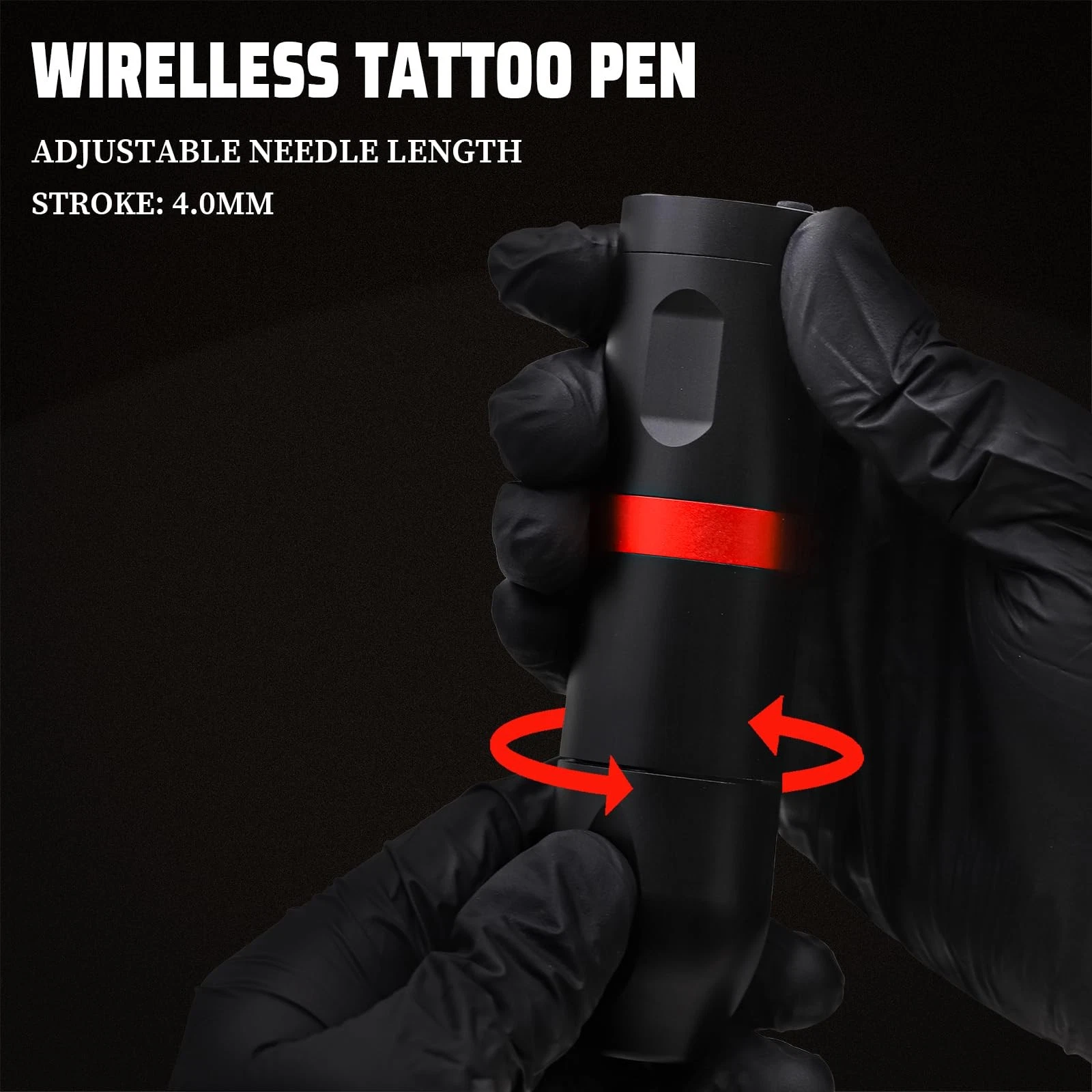 MO MOLONG Wireless Tattoo Machine Kit 20Pcs Needles 10Pcs Practice Cart. 1500mAh - product detail image 4