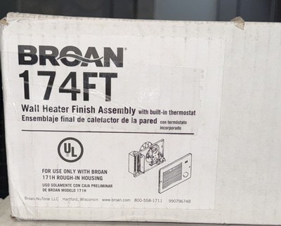 BROAN  Fan Forced Wall Heater with Thermostat Model 174