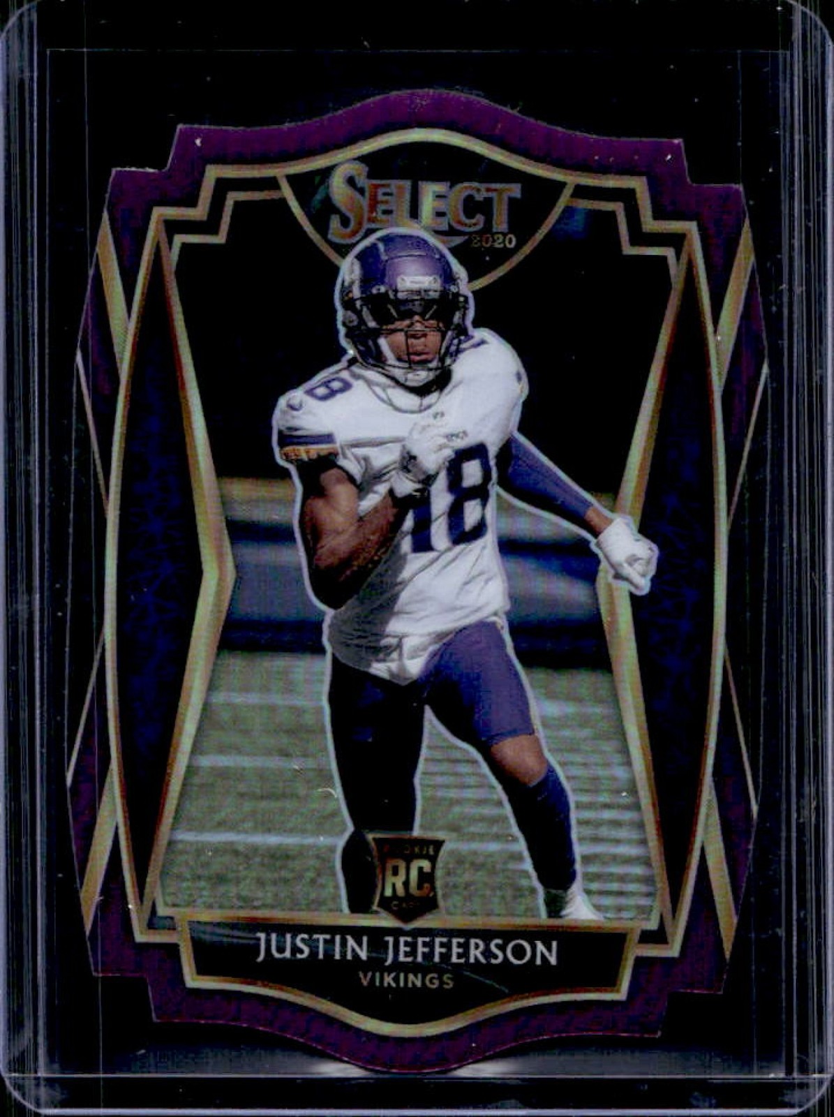 2020 Select Justin Jefferson RC Purple Prizm Die Cut Premier #161 Vikings