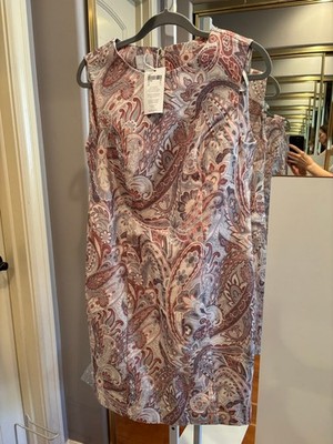 Women's Madeleine Dress Size 14 Multicolor Paisley Print Sleeveless nwt