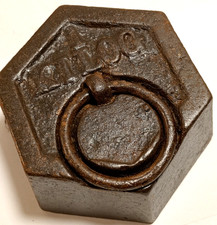 ANTICO PESO PER BILANCIA BASCULA-1 KG-ANTICO-PESO ESAGONALE-FERMACAR-FERMAPORTE