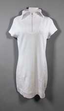 Tommy Bahama LARGE  Tobago Bay Half-Zip Short-Sleeve Dress In Coconut NEW ($139)