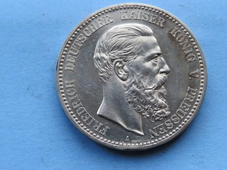 5 mark Preussen 1888 Silber 27 77 Gramm Original SS VZ